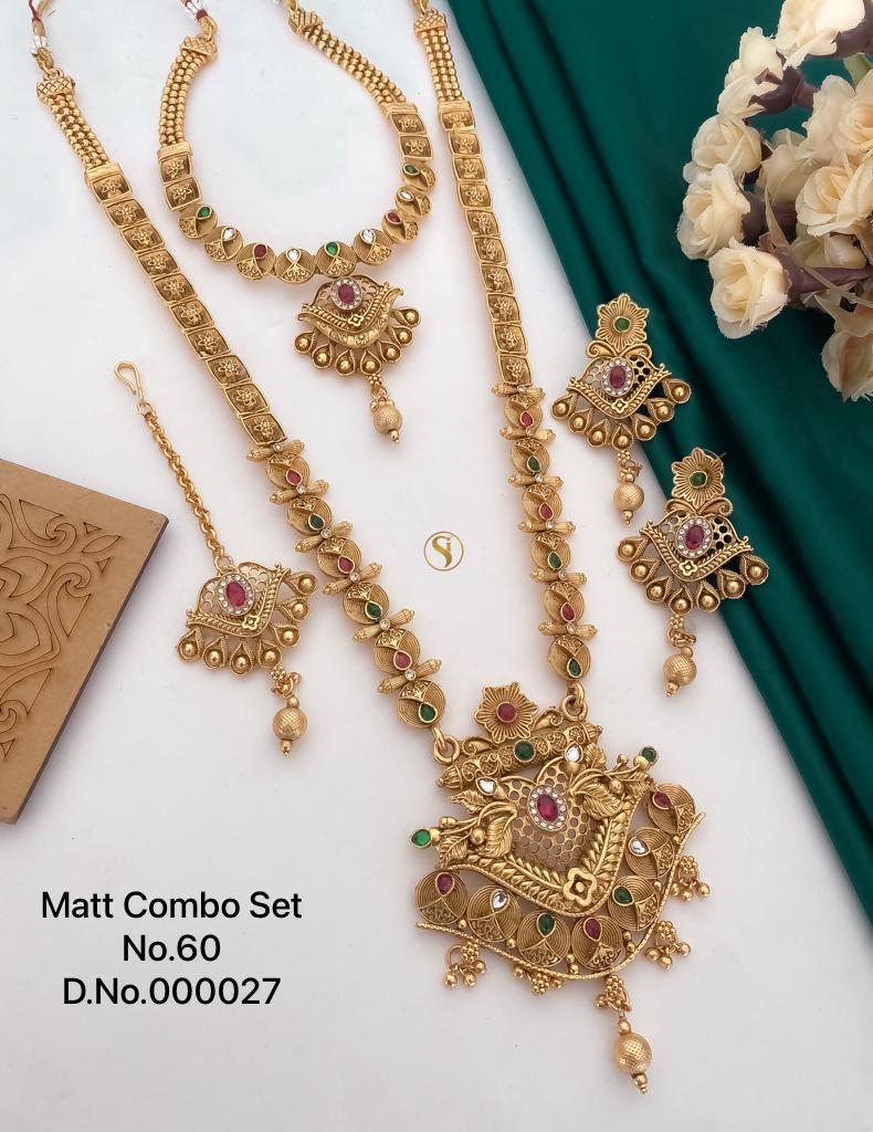 60 MH Matte Gold Combo Set Wholesale Market In Surat
